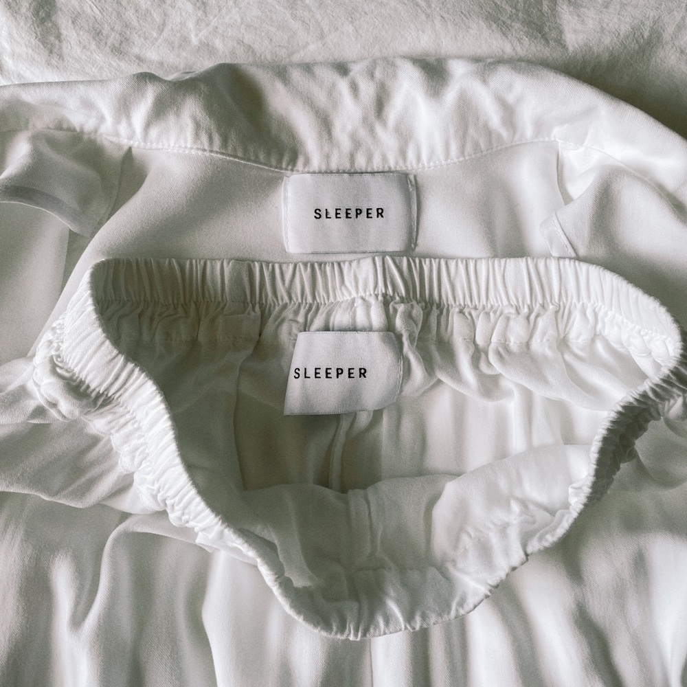Sleeper Party Pajamas Set with feather trim